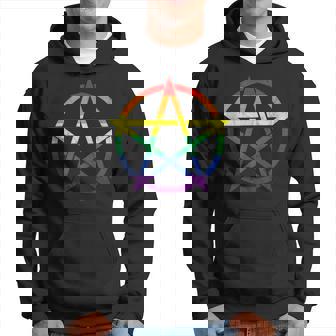 Lgbt Pentagramm Gothic Gay Pride Wicca Homosexual Witchcraft Hoodie | Mazezy