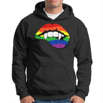Lgbt Vampire Fangs Sexy Lips Costume Easy Halloween Gifts Hoodie | Mazezy