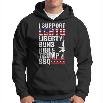 Lgbtq Liberty Guns Bible Trump Bbq Hoodie - Seseable