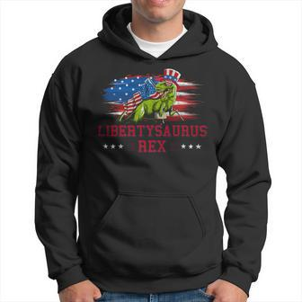 Libertysaurus Rex American Flag Independence Day 1 Hoodie - Monsterry