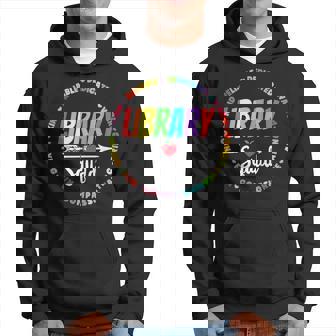 Library Squad Funny School Librarian Life Book Nerd Crew Hoodie | Mazezy