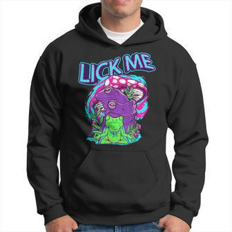 Lick Me Trippy Frog Psychedelic Edm Rave Psytrance Acid Hoodie | Mazezy