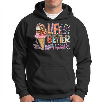 Life Is Better With Sprinkles Ice Cream Summer Vibes Holiday Hoodie | Mazezy