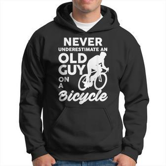 Most Likely Never Underestimate An Old Guy On A Bicycle Hoodie | Mazezy