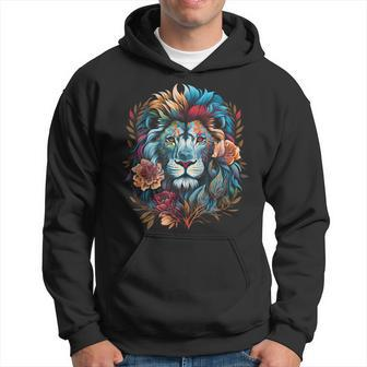 Lion Colorful Lions From Africa Day Of The Dead Hoodie - Monsterry