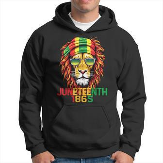 Lion Junenth 1865 Black History African American Flag Hoodie | Mazezy