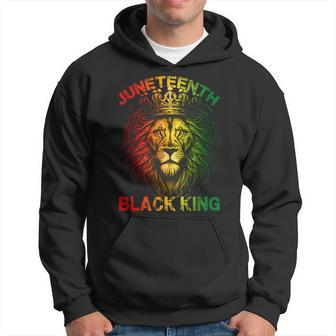 Lion Junenth Black King Melanin Father Dad Men Son Boys Hoodie - Thegiftio UK