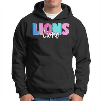 Lions Colorful School Spirit Hoodie | Mazezy