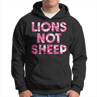 Lions Not Sheep Pink Camo Camouflage Hoodie | Mazezy CA