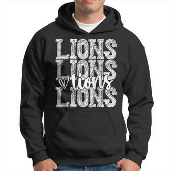 Lions School Spirit Wear Game Day Sport Fan Team Hoodie - Seseable