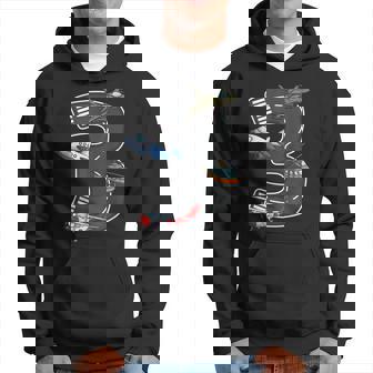 Little Pilot 3Rd Birthday Party 3 Three Years Old Airplane Hoodie | Seseable UK