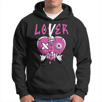 Loser Lover Drip Heart Gs Active Fuchsia Matching Hoodie - Seseable