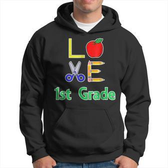 Love 1St Grade Gift Back To Elementary School Funny Hoodie | Mazezy