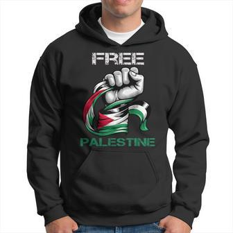 I Love Free Palestine Flag Save Gaza Strip Palestinian Hoodie - Seseable