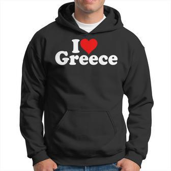 I Love Heart Greece Hoodie - Seseable