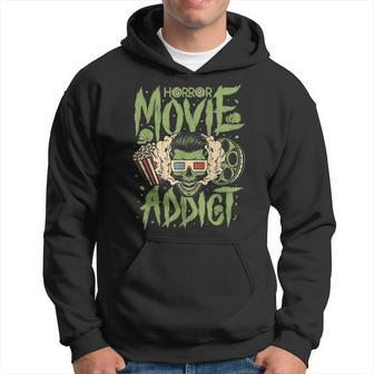 I Love Horror Movies Addict Retro 80S Movie Lover 80S Hoodie | Mazezy