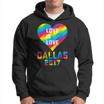 Love Is Love Gay Pride Heart Dallas 2017 Lgbtq Gay  Hoodie