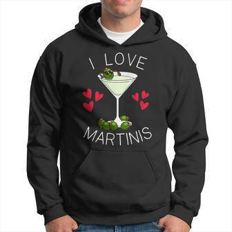 I Love Martinis Dirty Martini Love Cocktails Drink Martinis Hoodie | Mazezy CA