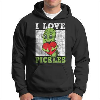 I Love Pickles Pickle Vegan Lover Vegetarian Vegetable Hoodie - Monsterry AU