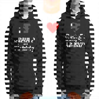 I Love Reading To The Elderly With A Red Heart Hoodie | Mazezy