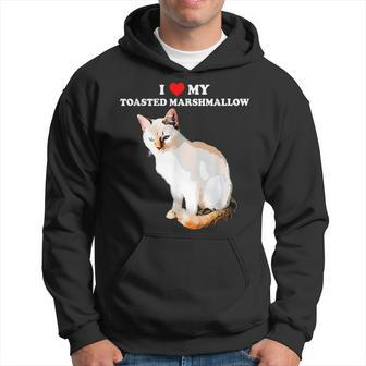 I Love My Toasted Marshmallow Flame Point Siamese Cat Kitten Hoodie | Mazezy