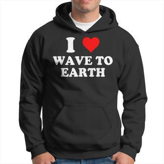 I Love Wave To Earth I Heart Wave To Earth Red Heart Hoodie - Seseable