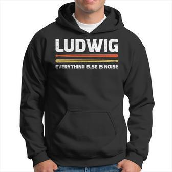 Ludwig Everything Else Is Noise Classical Music Drum Sticks Hoodie | Mazezy
