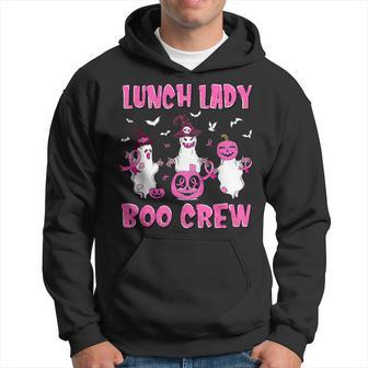 Lunch Lady Boo Crew Pumpkin Breast Cancer Halloween Hoodie - Monsterry AU