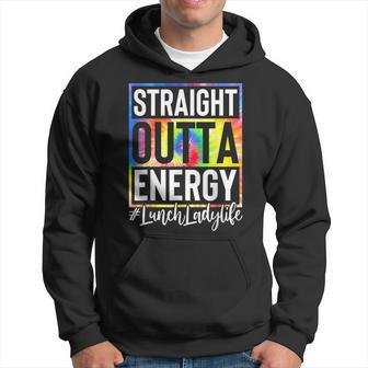 Lunch Lady Straight Outta Energy Lunch Lady Life Tie Dye Hoodie - Thegiftio UK