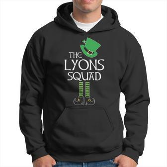 Lyons Name Gift The Lyons Squad Leprechaun V2 Hoodie - Seseable
