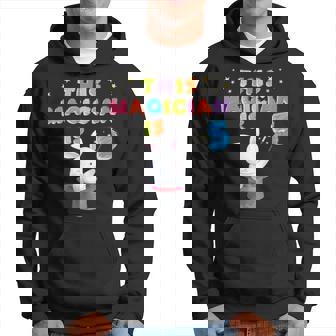 This Magician Is 5 Years Old Kid 5Th Birthday Rabbit Hoodie | Mazezy