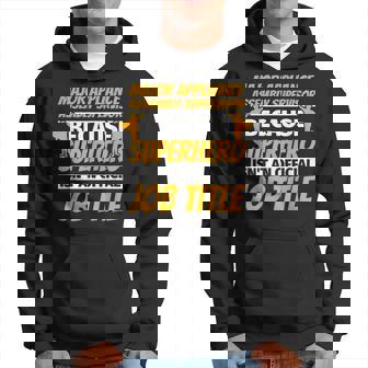 Major Appliance Assembly Supervisor Humor Hoodie | Mazezy