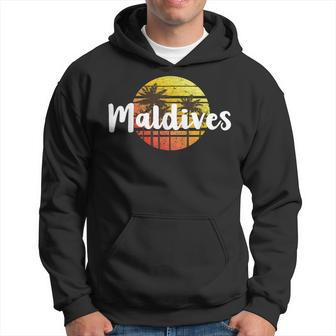 Maldives Sunset Vintage Souvenir Hoodie | Mazezy