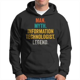 Man Myth Information Technologist Legend Computer Scientist Hoodie | Mazezy