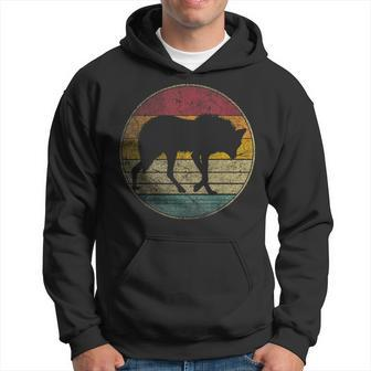 Maned Wolf Retro Style Sunset Vintage 70S 80S 90S Hoodie | Mazezy