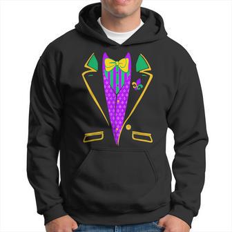 Mardi-Gras- Kids Men Mardi Gras Tuxedo Vest Boy Toddler Hoodie - Seseable