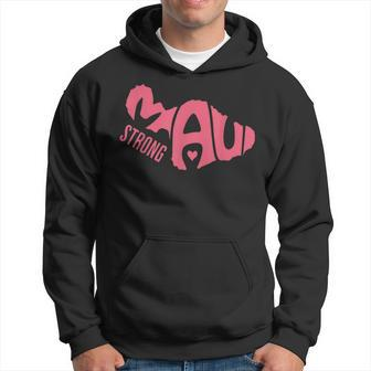 Maui Hawaii Beach Strong Retro Hearts Supports Hoodie - Monsterry