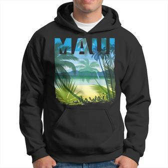 Maui Hawaii Beach Summer Matching Family Palms Tree Summer Funny Gifts Hoodie | Mazezy