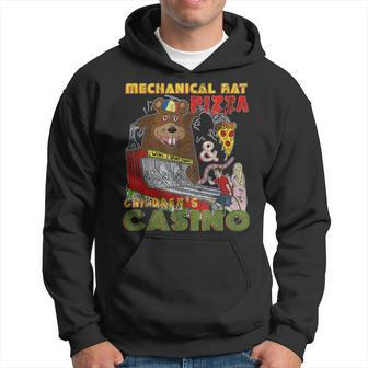 Mechanical Rat Pizza & Child Casino Vintage Hoodie - Seseable