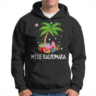 Mele Kalikimaka Hawaiian Christmas Palm Tree Family Pajamas Hoodie - Thegiftio UK