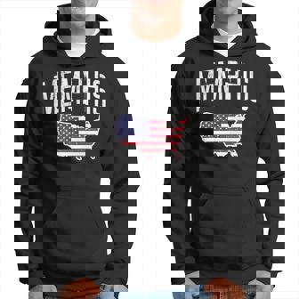 Memphis Tennessee City Pride Usa Flag Distressed Hoodie | Mazezy