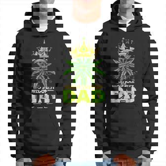 Men Worlds Dopest Dad Cannabis 420 Leaf Weed Fathers Day Hoodie - Thegiftio