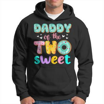 Mens Daddy Of The Two Sweet Donut Birthday Family Theme Girl Hoodie - Thegiftio UK