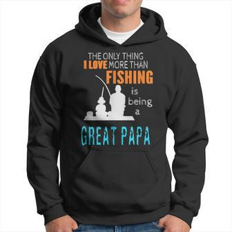 Mens More Than Love Fishing Great Papa Special Great Grandpa Hoodie - Thegiftio UK