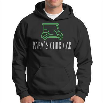 Mens Papa Grandpa Dad Golfing Fathers Day Golf Cart Gift For Men Hoodie | Mazezy