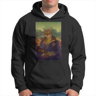 Meowing Lisa Cat Cat Art Cat Lover Cat Owner Hoodie - Thegiftio UK