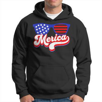 Merica 4Th Of July Patriotic American Flag Apparel Patriotic Funny Gifts Hoodie | Mazezy