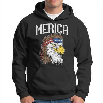 Merica Eagle Mullet 4Th Of July Redneck Pride Patriot Flag Hoodie | Mazezy CA