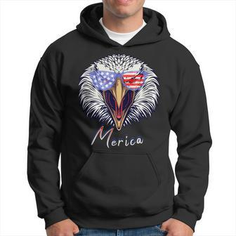 Merica Patriotic Eagle Design Hoodie - Thegiftio UK