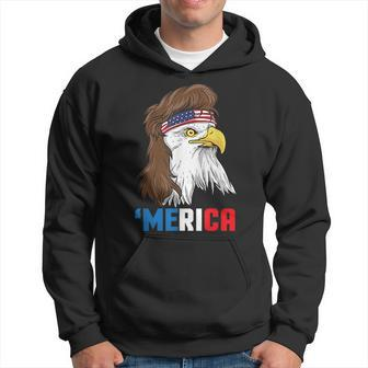 Merica Patriotic Mullet Eagle | Pride American Gift Hoodie | Mazezy DE
